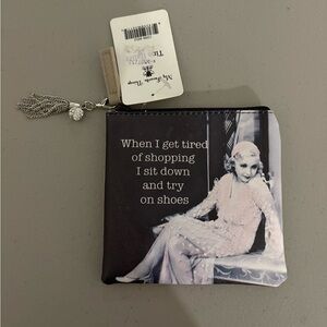 Tina Haller “My Favorite Things”Chic Black and White Cosmetic Pouch